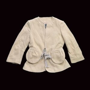 Y2k BCBG Maxazria Tan Beige Cropped Jacket XS
